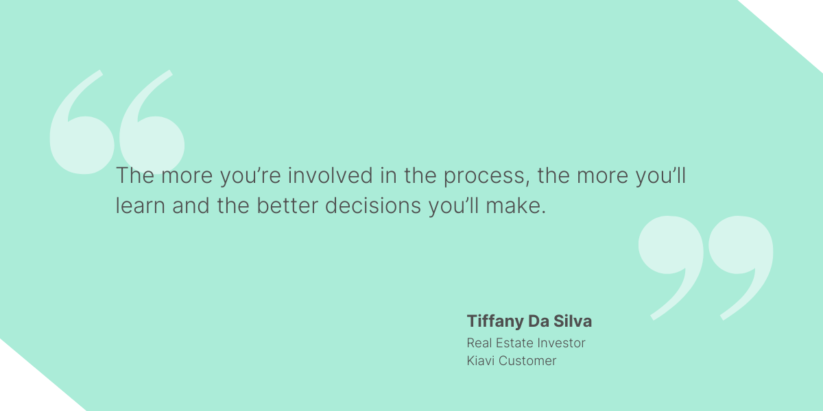 A quote by Tiffany Da Silva, a real estate investor in Central Florida, social media influencer, and Kiavi customer, about the future of tiny homes as a sustainable living solution.
