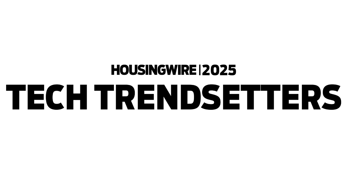 Award logo for the 'HOUSINGWIRE 2025 TECH TRENDSETTERS' on a white background.