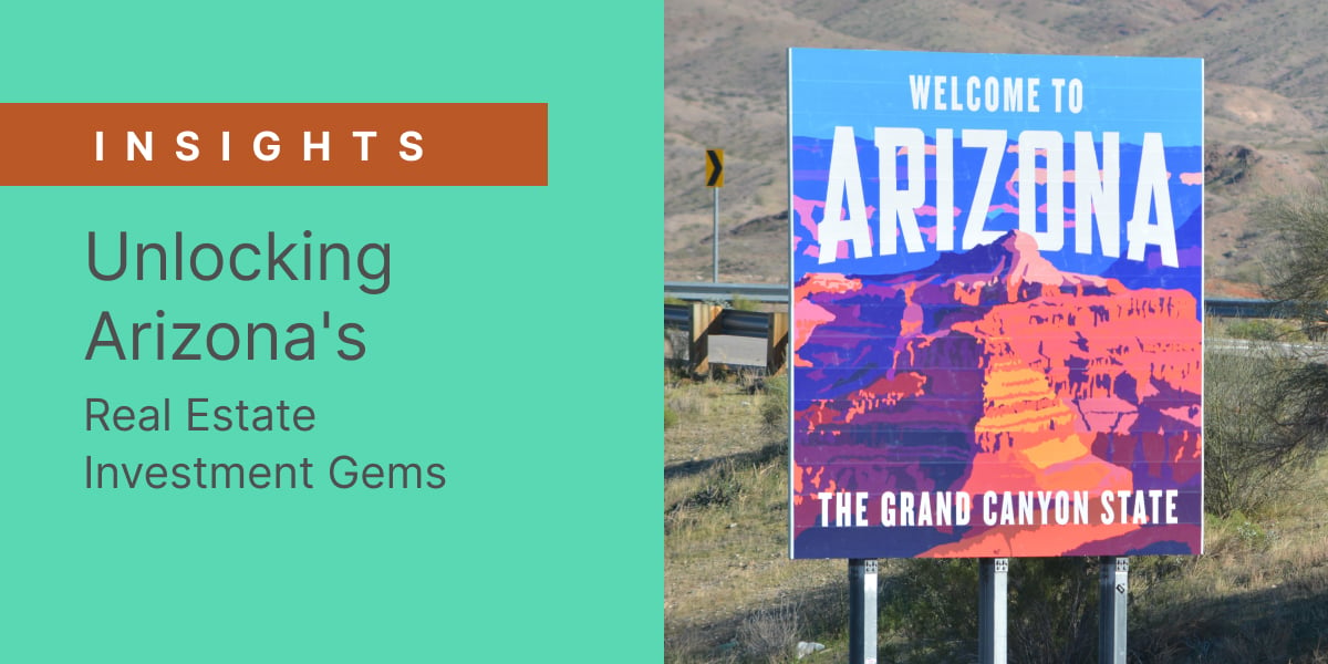 Arizona welcome sign with overlay text: 