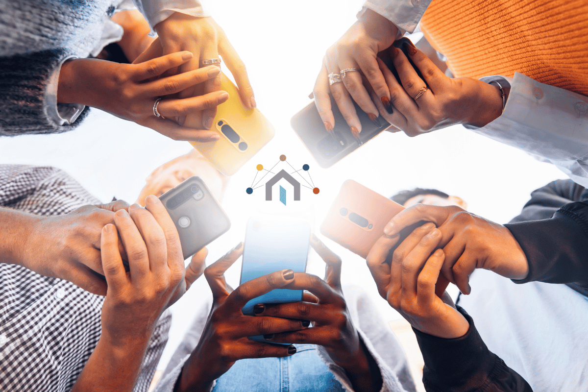 Real estate investors on phones referring real estate investors to Kiavi financing via the affiliate partner network.