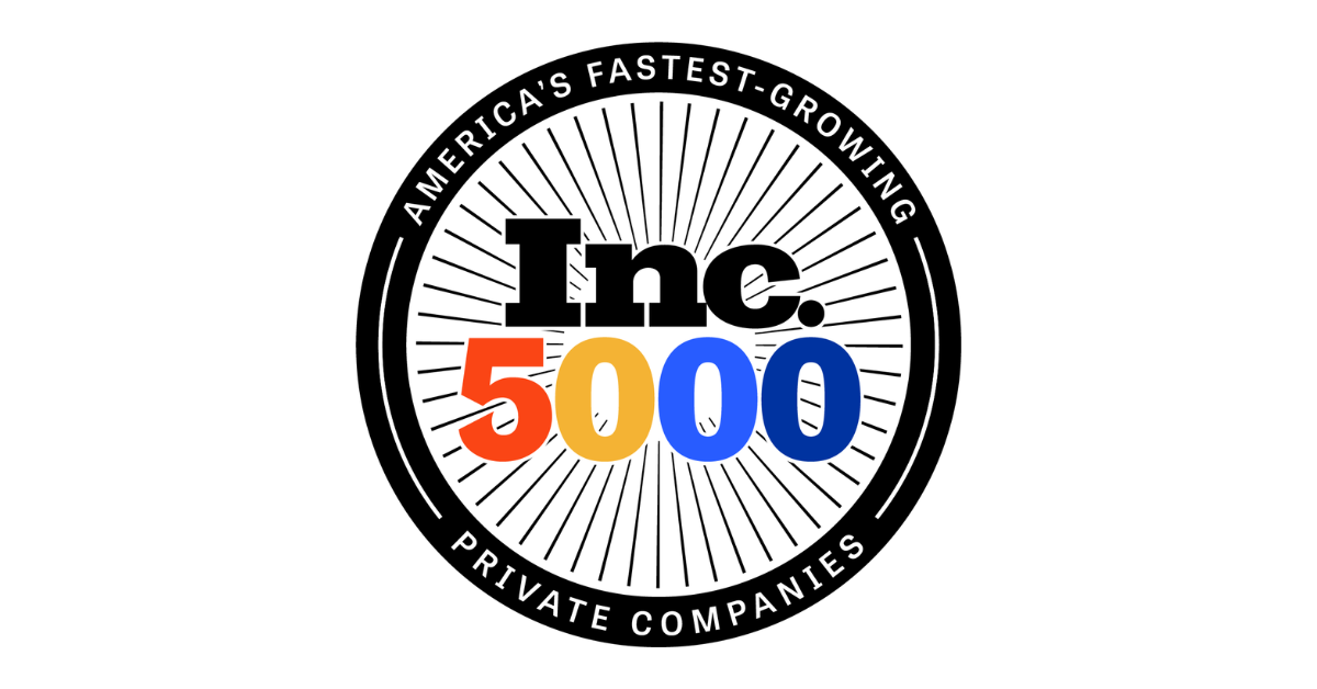 Inc. 5000 fastest-growing private companies award logo for Kiavi real estate investment financing.