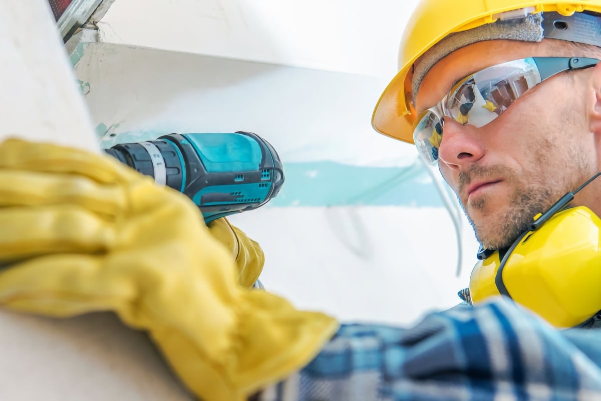 A contractor working on a new construction real estate investment property