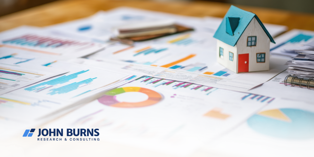 Model investment property on data reports from Kiavi and John Burns Research and Consulting for real estate investing financing.
