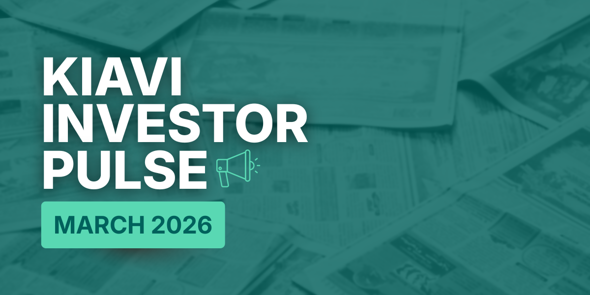 A professional teal-toned collage of financial newspapers featuring a 